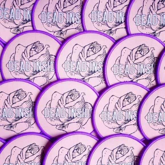 Dead Inside Rose Iron on Patch - Picture 2 of 2